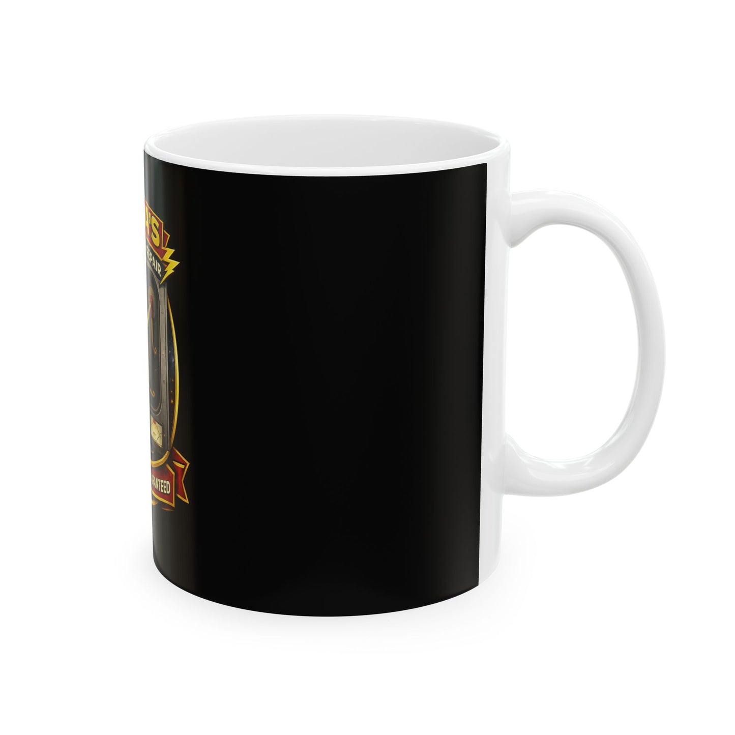 Bubba's Flux Capacitor Repair Coffee Mug — 'Always On Time Guaranteed'