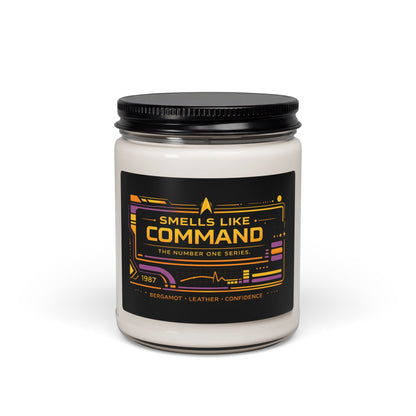 Smells Like Command — Masculine Leather & Cedar Scented Soy Candle (9oz)