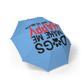 Foldable Umbrella — "Dogs Make Me Happy (Not So Much)" Compact Semi-Automatic Rain Umbrella