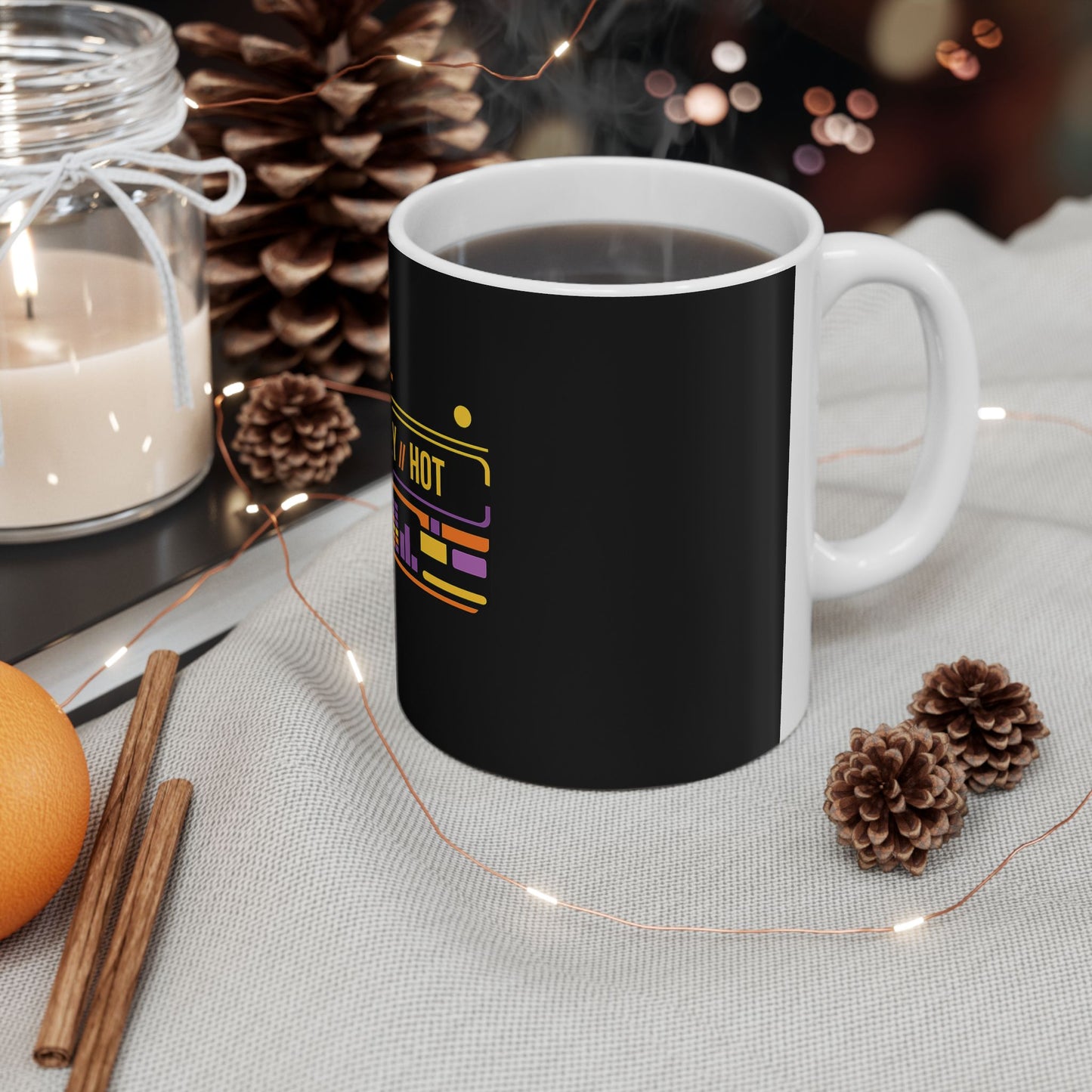 Earl Grey Hot Tea Mug — Retro Neon Tech Graphic Ceramic Coffee Cup (11oz/15oz)