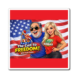 Patriotic "The Call to Freedom" Fridge Magnet