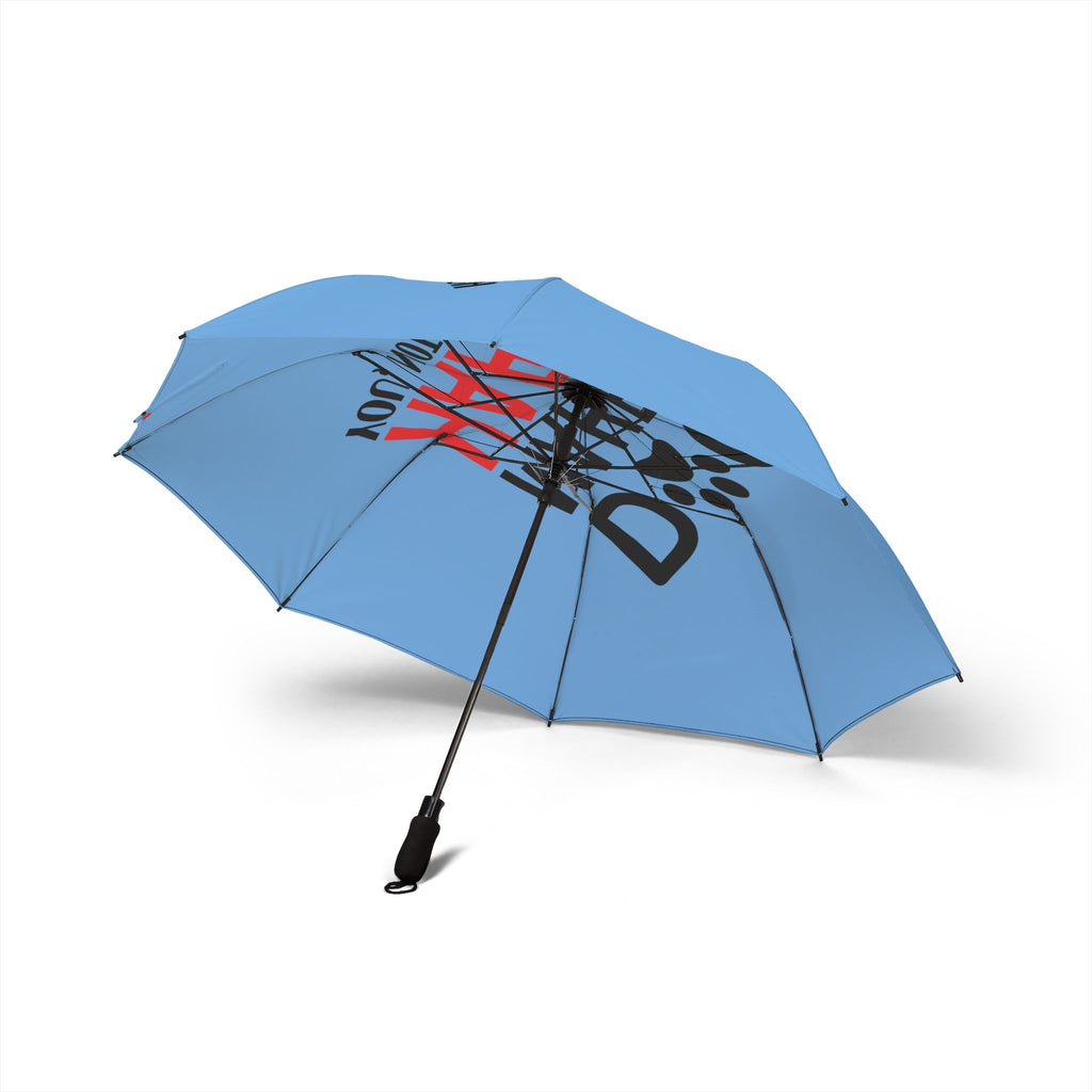 Foldable Umbrella — "Dogs Make Me Happy (Not So Much)" Compact Semi-Automatic Rain Umbrella