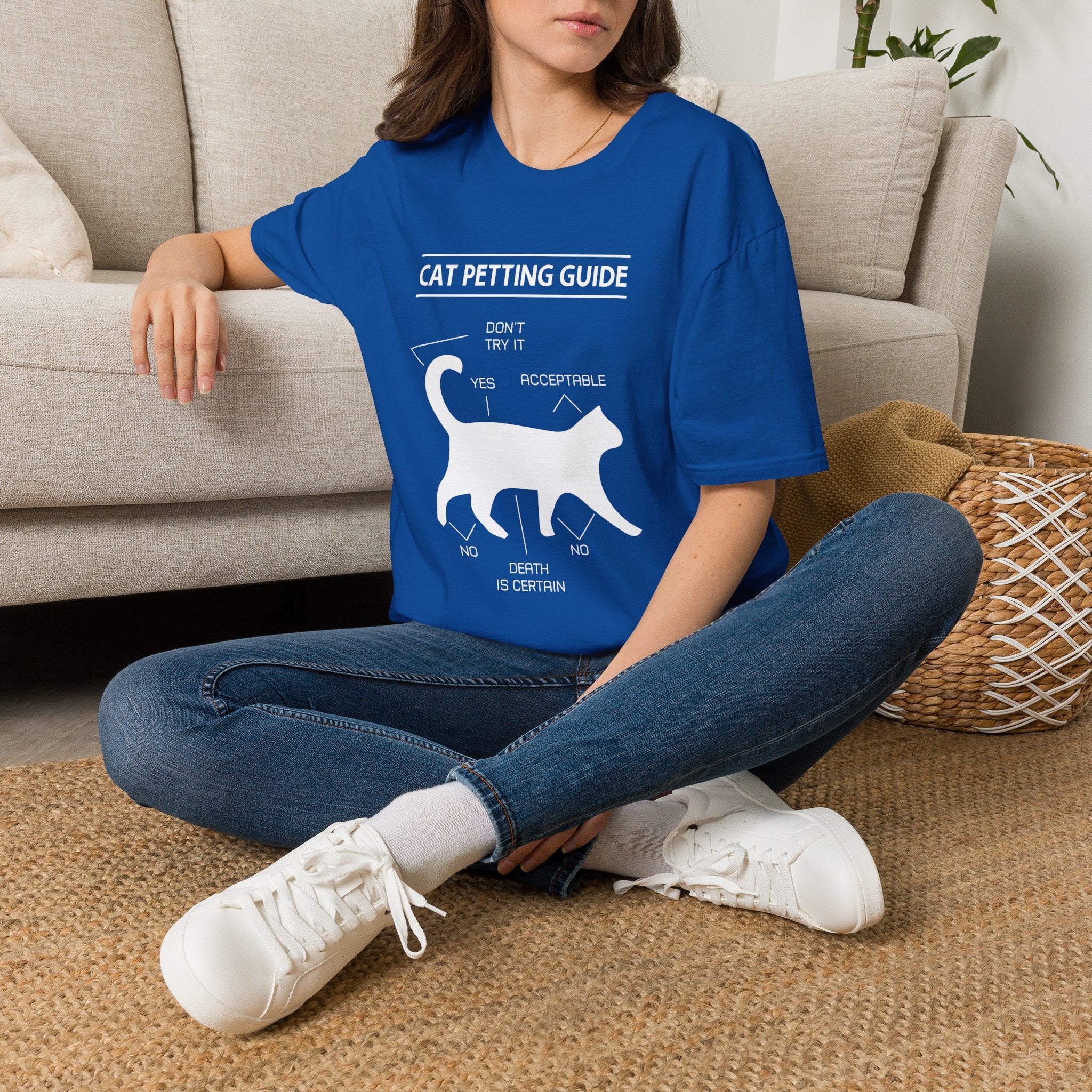 Cat Petting Guide T-Shirt — Funny Cat Owner Tee