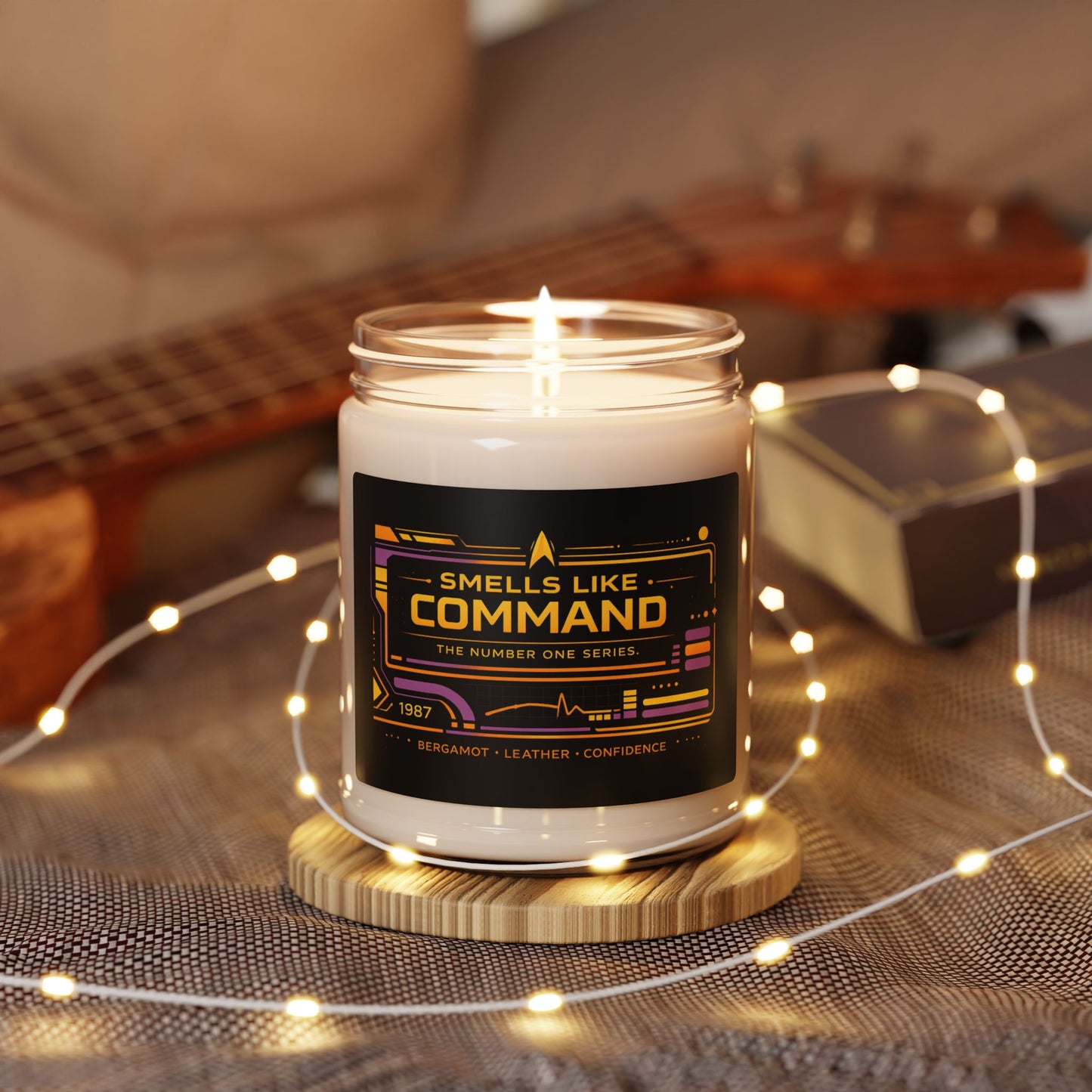 Smells Like Command — Masculine Leather & Cedar Scented Soy Candle (9oz)