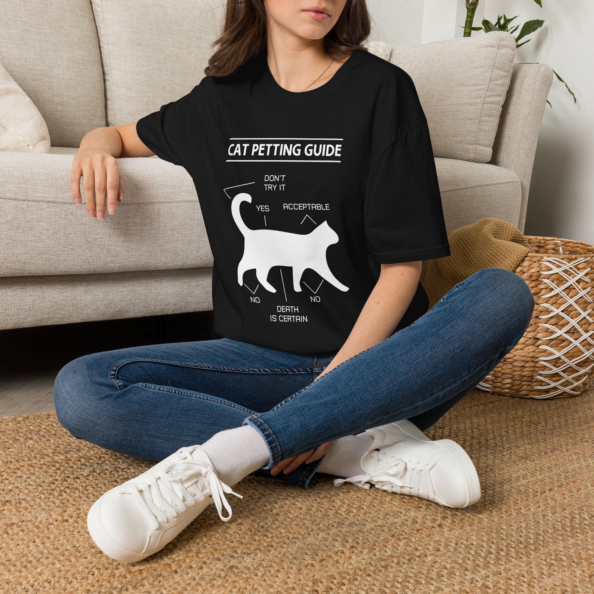 Cat Petting Guide T-Shirt — Funny Cat Owner Tee