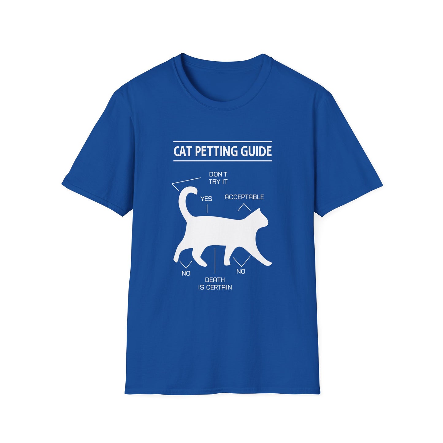 Cat Petting Guide T-Shirt — Funny Cat Owner Tee