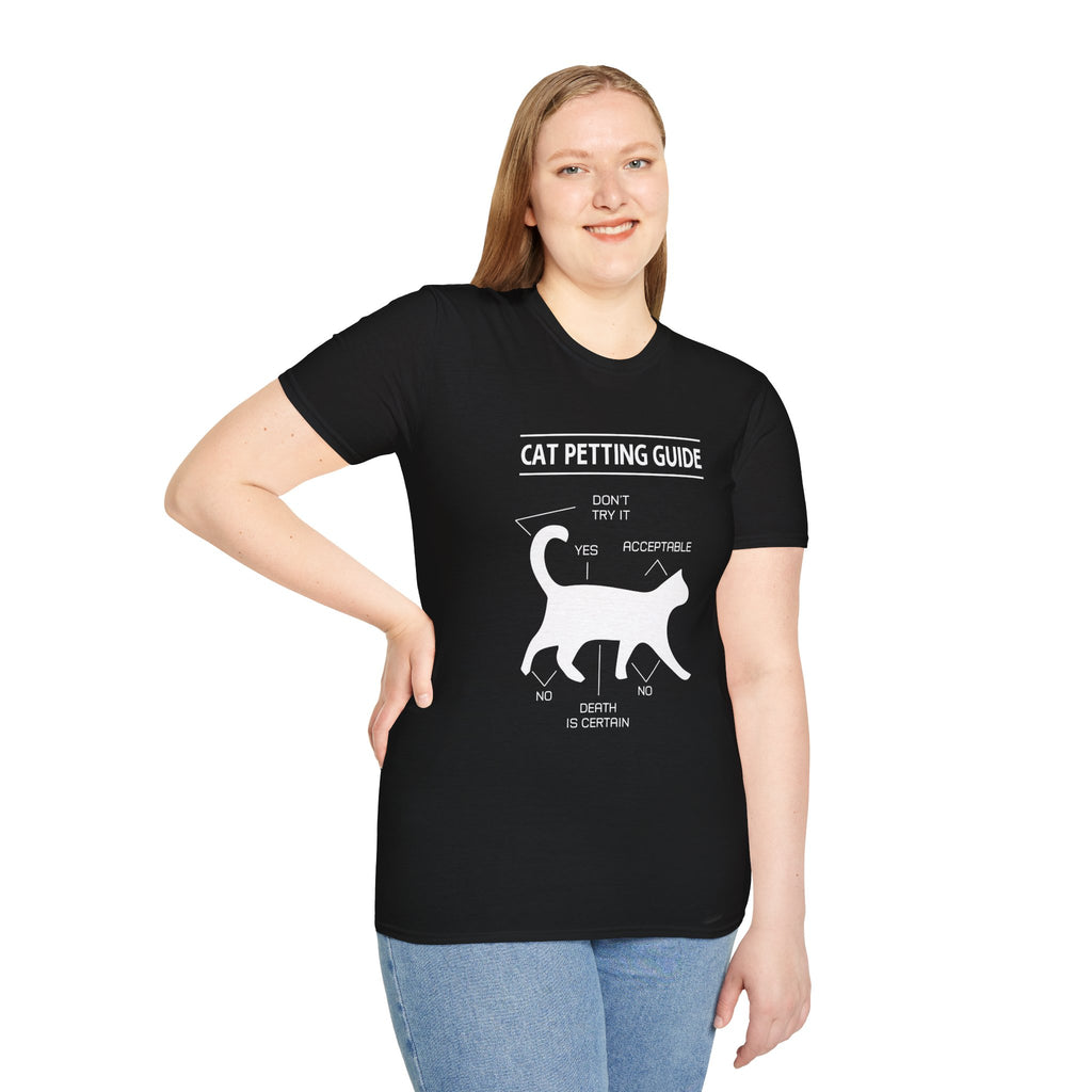 Cat Petting Guide T-Shirt — Funny Cat Owner Tee
