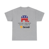 "Everything I Know About Politics I Learned on Grindr" Republican Elephant Shirt