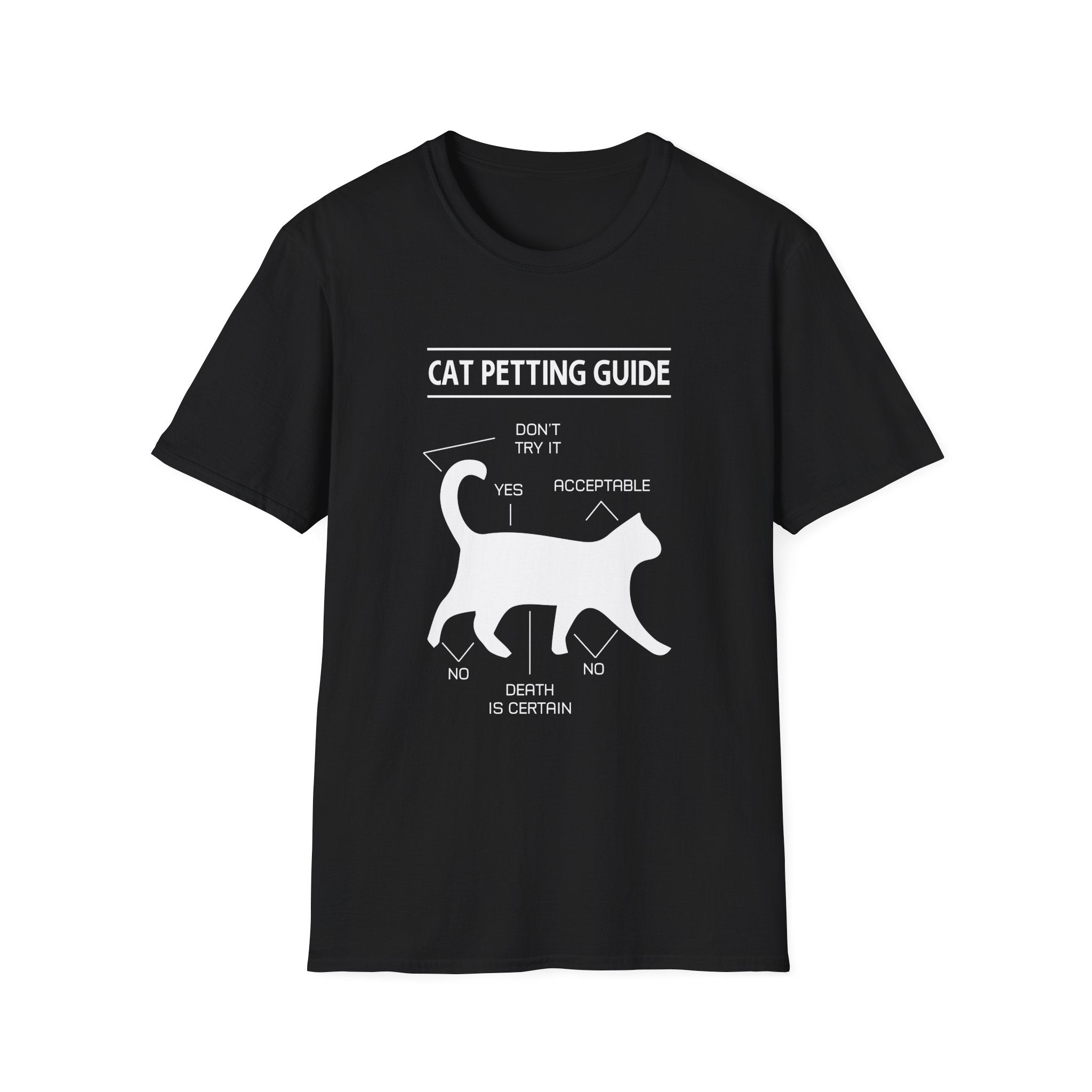 Cat Petting Guide T-Shirt — Funny Cat Owner Tee