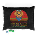 Pet Bed — Retro Golden Retriever Design (“Every Snack You Make... I’ll Be Watching You”)